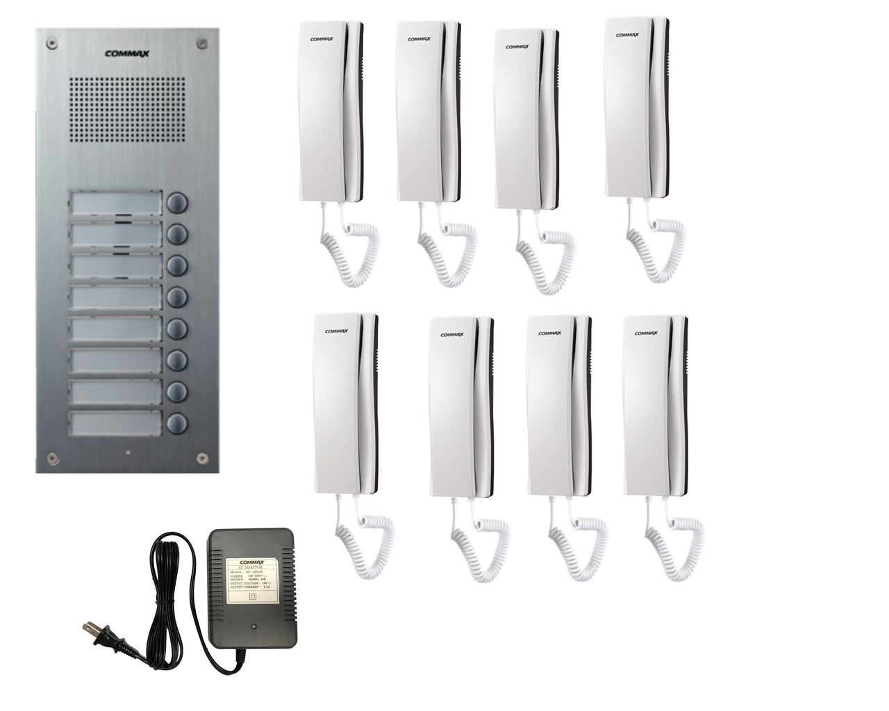 COMMAX 8-Apartment Audio Intercom Set